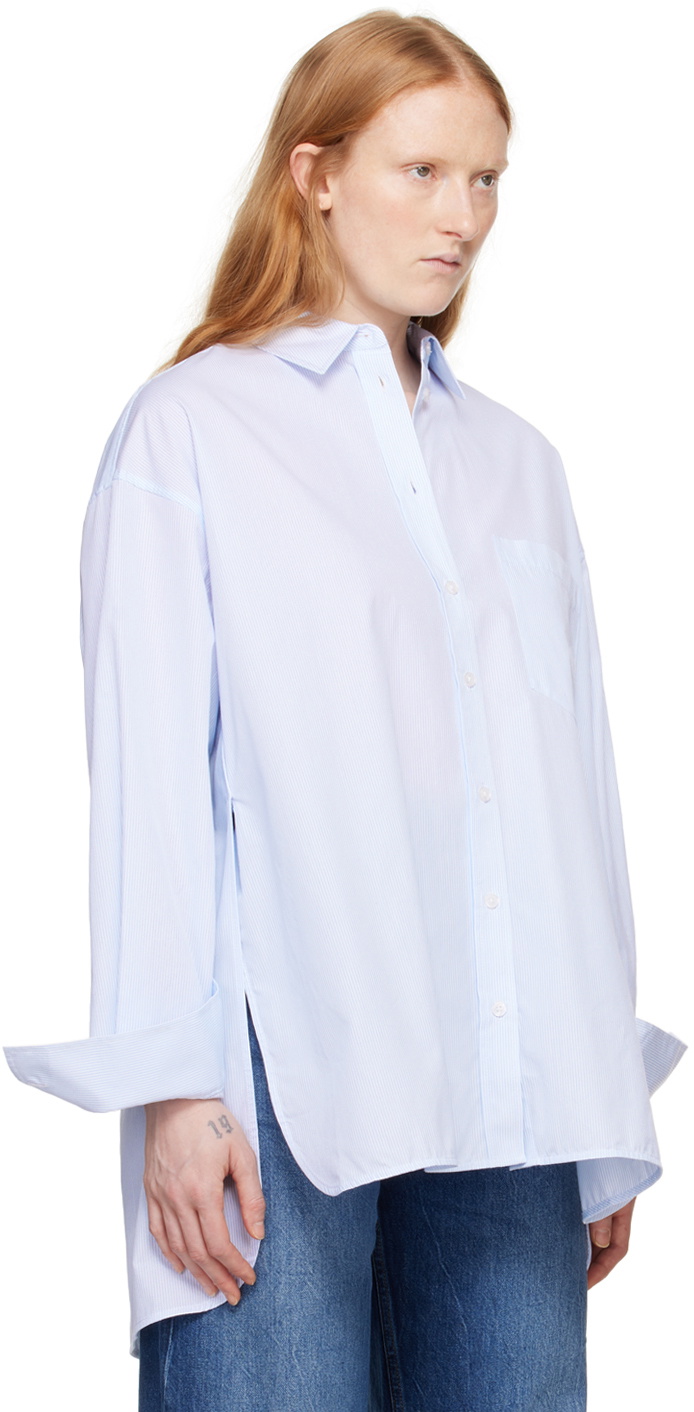 ANINE BING Blue & White Chrissy Shirt