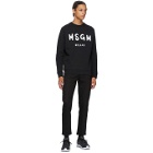 MSGM Black Artist Logo Sweatshirt