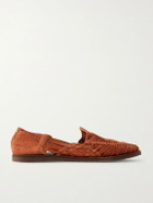 Yuketen - Alejandro Woven Suede Huarache Sandals - Brown