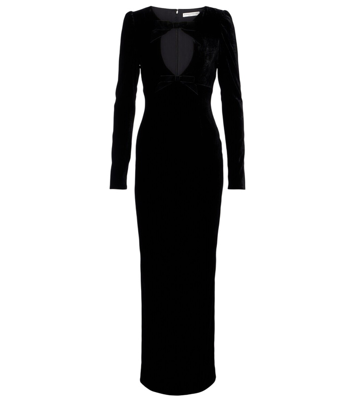 Photo: Alessandra Rich Bow-detail cutout velvet gown
