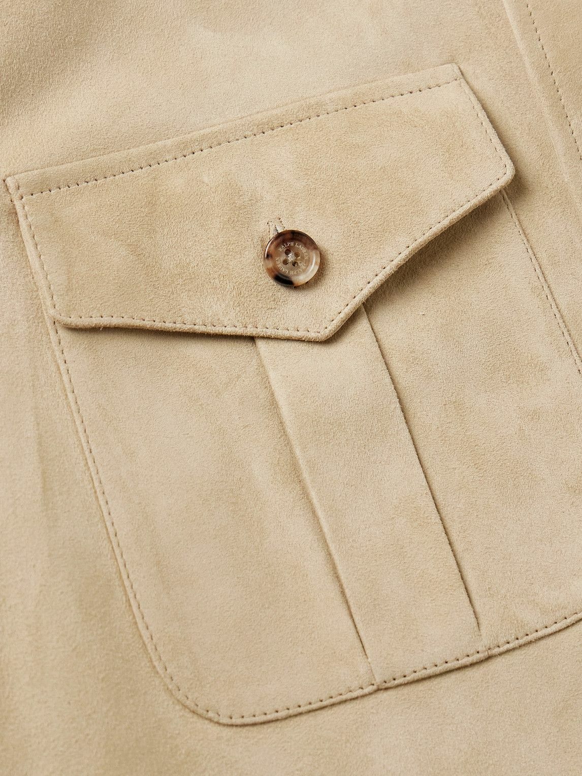 Ralph Lauren Purple label - Barron Suede Overshirt - Brown