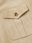 Ralph Lauren Purple label - Barron Suede Overshirt - Brown