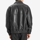 Studio Nicholson Men's Leather Bomber Jacket in Black