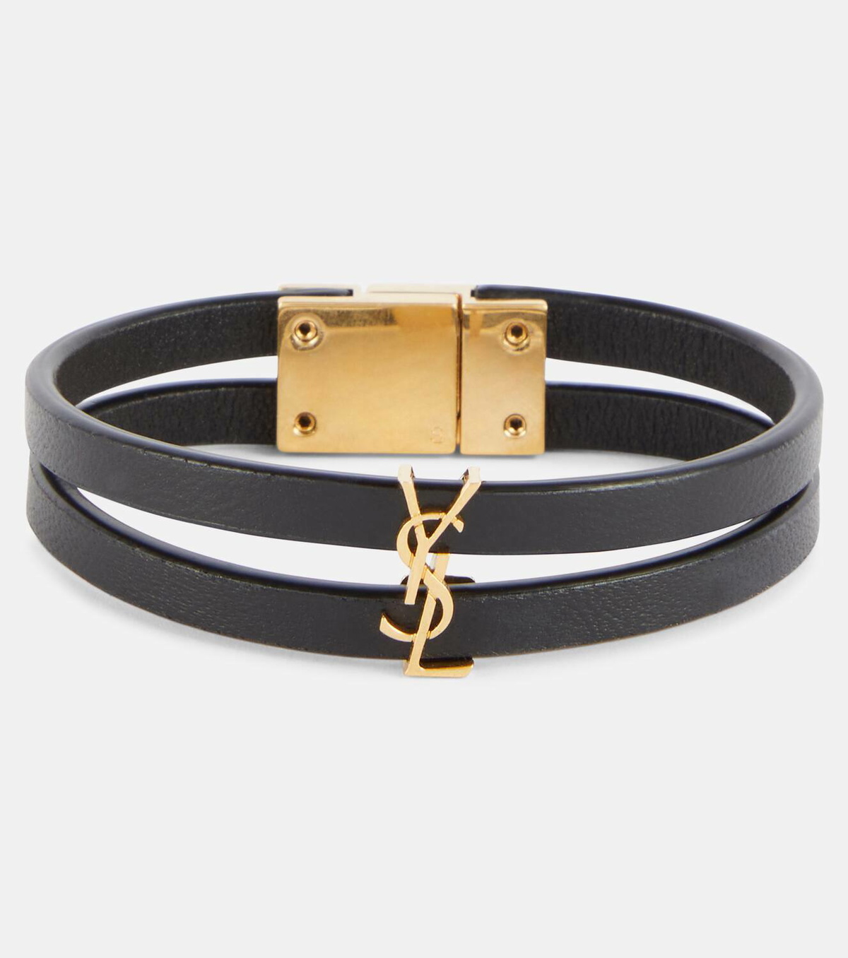ブレスレット SAINT LAURENT CASSANDRE LEATHER BRACELET Saint Laurent Cassandre leather bracelet Saint Laurent
