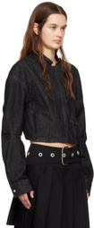 HELIOT EMIL Black Exsiccate Denim Jacket