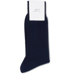 Mr P. - Cotton-Blend Socks - Men - Navy