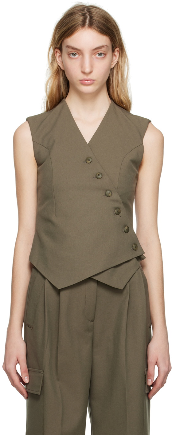 The Frankie Shop Khaki Maesa Vest The Frankie Shop