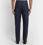 Ermenegildo Zegna - Cotton and Linen-Blend Trousers - Blue