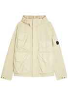 C.P. Company Goggle Hooded Shell Jacket Beige