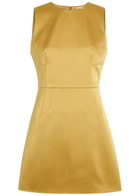 Staud Garden Satin Mini Dress Yellow