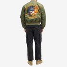 Maharishi Men's Duality Panther MA1 Flight Jacket in Olive
