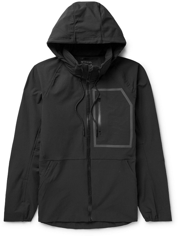 Photo: Outerknown - Apex Recycled Stretch-Nylon Hooded Jacket - Black