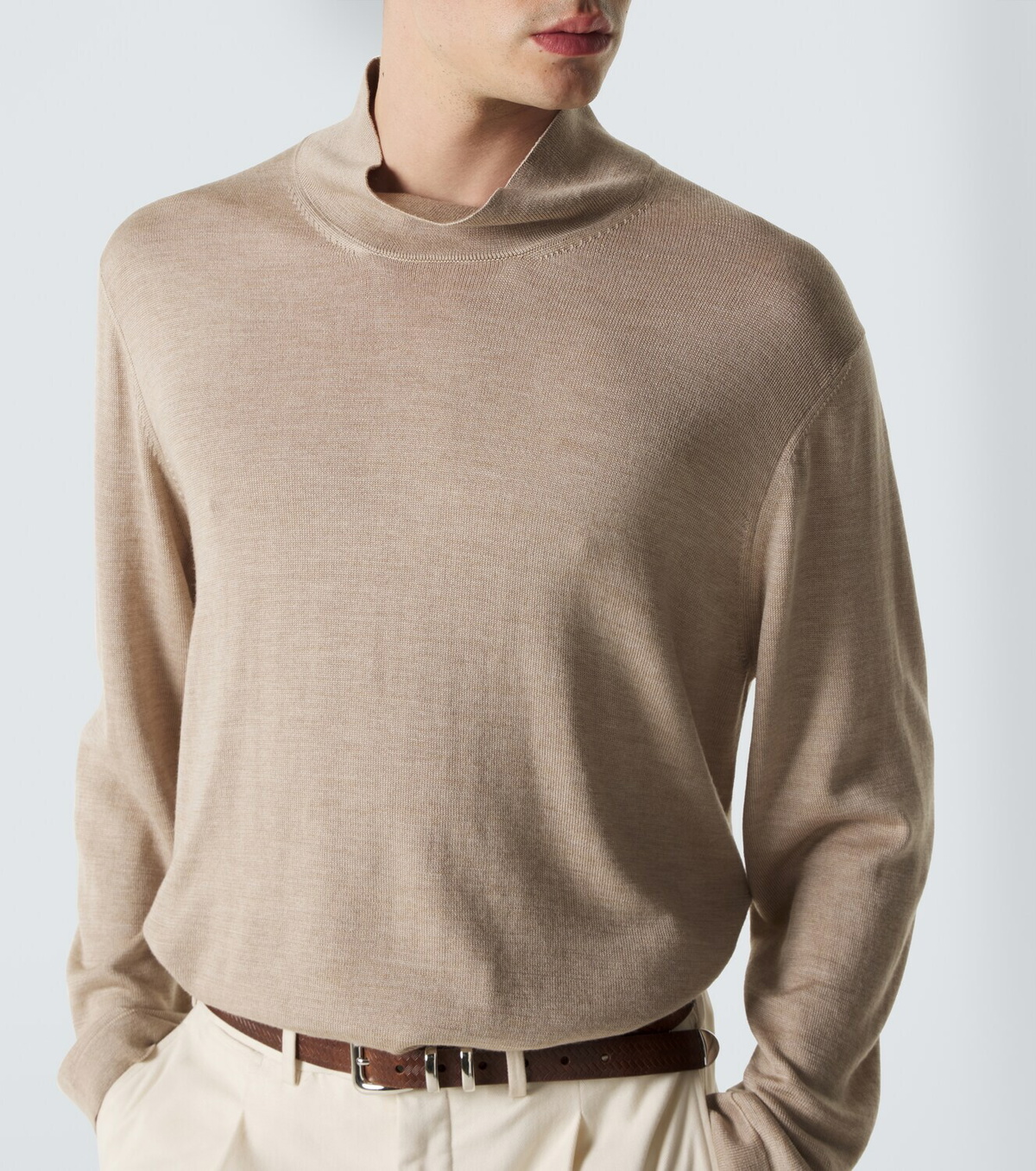 Stòffa Wool and silk turtleneck sweater