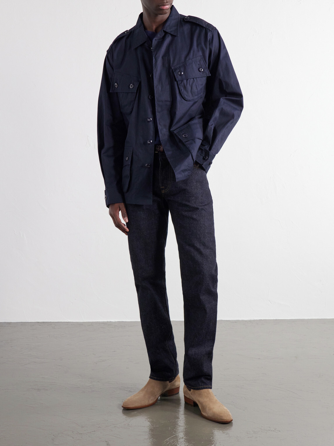 Fortela - Jungle Cotton-Gabardine Jacket - Blue