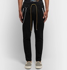 Rhude - Traxedo Tapered Tech-Jersey Drawstring Trousers - Black