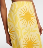 Cala de la Cruz Fabiana printed linen midi skirt