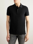 TOM FORD - Slim-Fit Garment-Dyed Cotton-Piqué Polo Shirt - Black