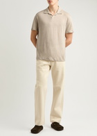 Paige Shelton Linen Polo Shirt Cream