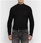 Alexander McQueen - 3cm Black Textured-Leather Belt - Men - Black