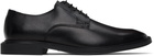 Hugo Black Grained Faux-Leather Derbys