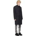 Maison Margiela Navy Collarless Coat