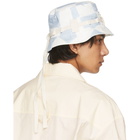 Jacquemus Blue and White Check Le Bob Grain Bucket Hat