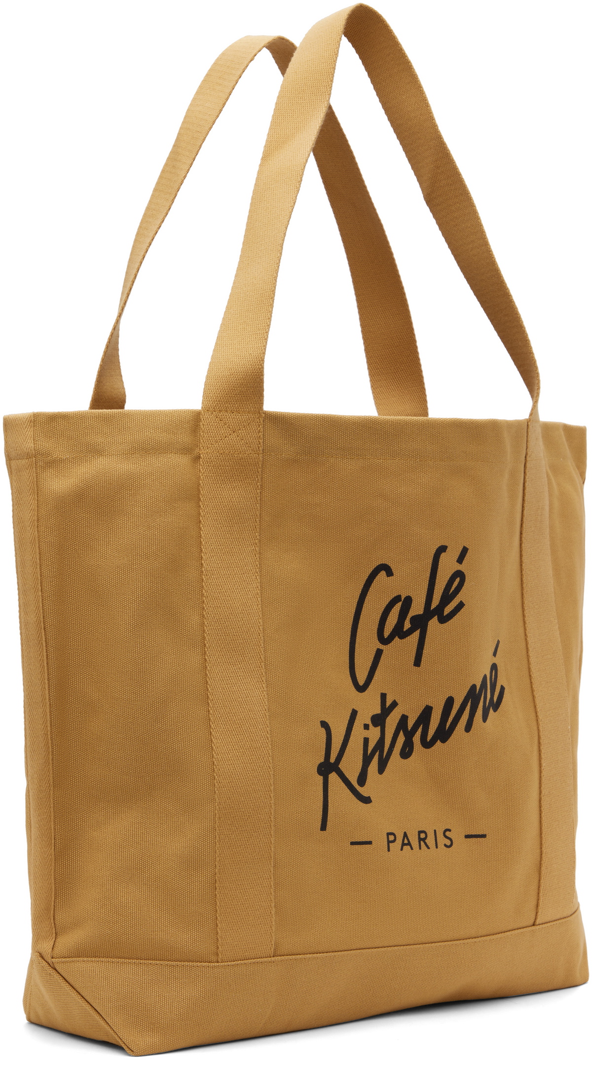 Maison Kitsune■ Unisex Cafe Kitsune Tote Bag - Sesame CAFE KITSUNE TOTE | Maison Kitsuné