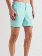Orlebar Brown - Bulldog II Straight-Leg Mid-Length Cotton-Blend Swim Shorts - Blue