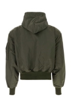 Entire Studios Army Green Nylon Broad Bomber Jacket