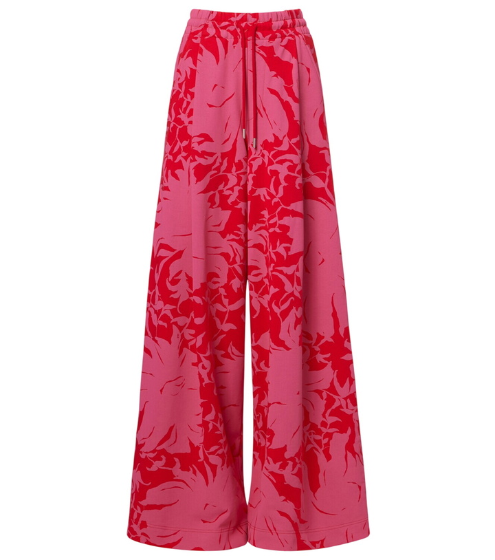 Photo: Dries Van Noten Floral pleated cotton jersey sweatpants
