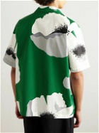 Valentino Garavani - Camp-Collar Floral-Print Cotton-Poplin Shirt - Green