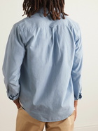 Maison Kitsuné - Button-Down Collar Logo-Embroidered Cotton Oxford Shirt - Blue