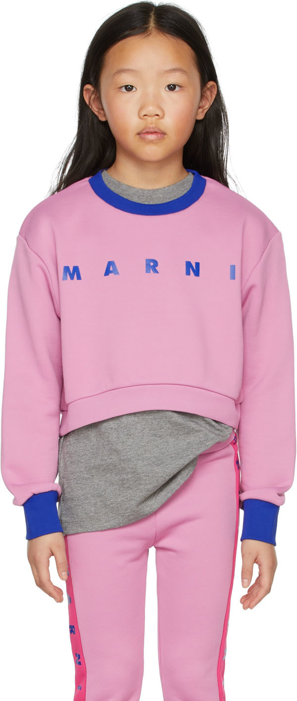 Marni Kids Pink Logo Sweatshirt Marni