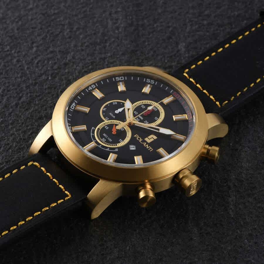 Polanti Rogue Chronograph Quartz Black Dial Mens Watch RG0001B-YG