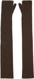 Sinéad O’Dwyer Brown Fingerless Opera Gloves