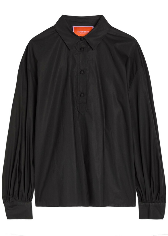 Photo: LA Double J Poet Cotton-poplin Shirt Black