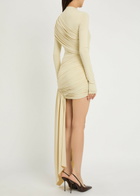 DE LA Vali Ravel Draped Stretch-jersey Mini Dress Cream