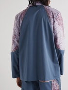 Paria Farzaneh - Space Rodeo Printed Shell-Panelled Twill Overshirt - Blue