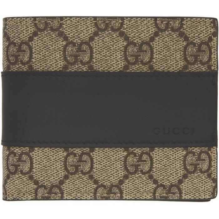 Photo: Gucci Beige and Black GG Supreme Band Wallet