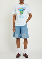 Casablanca Tennis Club Icon Beyond Destiny Printed Cotton T-shirt White