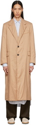 Dries Van Noten Beige Water-Repellent Nylon Coat