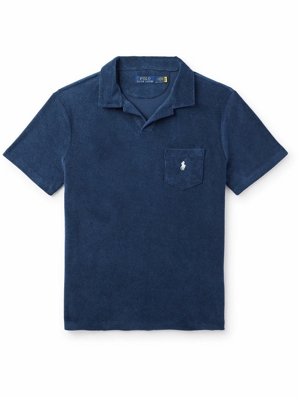 Photo: Polo Ralph Lauren - Logo-Embroidered Cotton-Blend Terry Polo Shirt - Blue