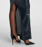 Retrofête Liela open-back sequined gown
