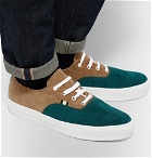 Aprix - Two-Tone Corduroy Sneakers - Men - Forest green