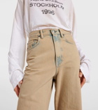 Acne Studios 2022F high-rise wide-leg jeans