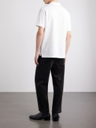 Burberry - Eddie Logo-Embroidered Cotton-Piqué Polo Shirt - White