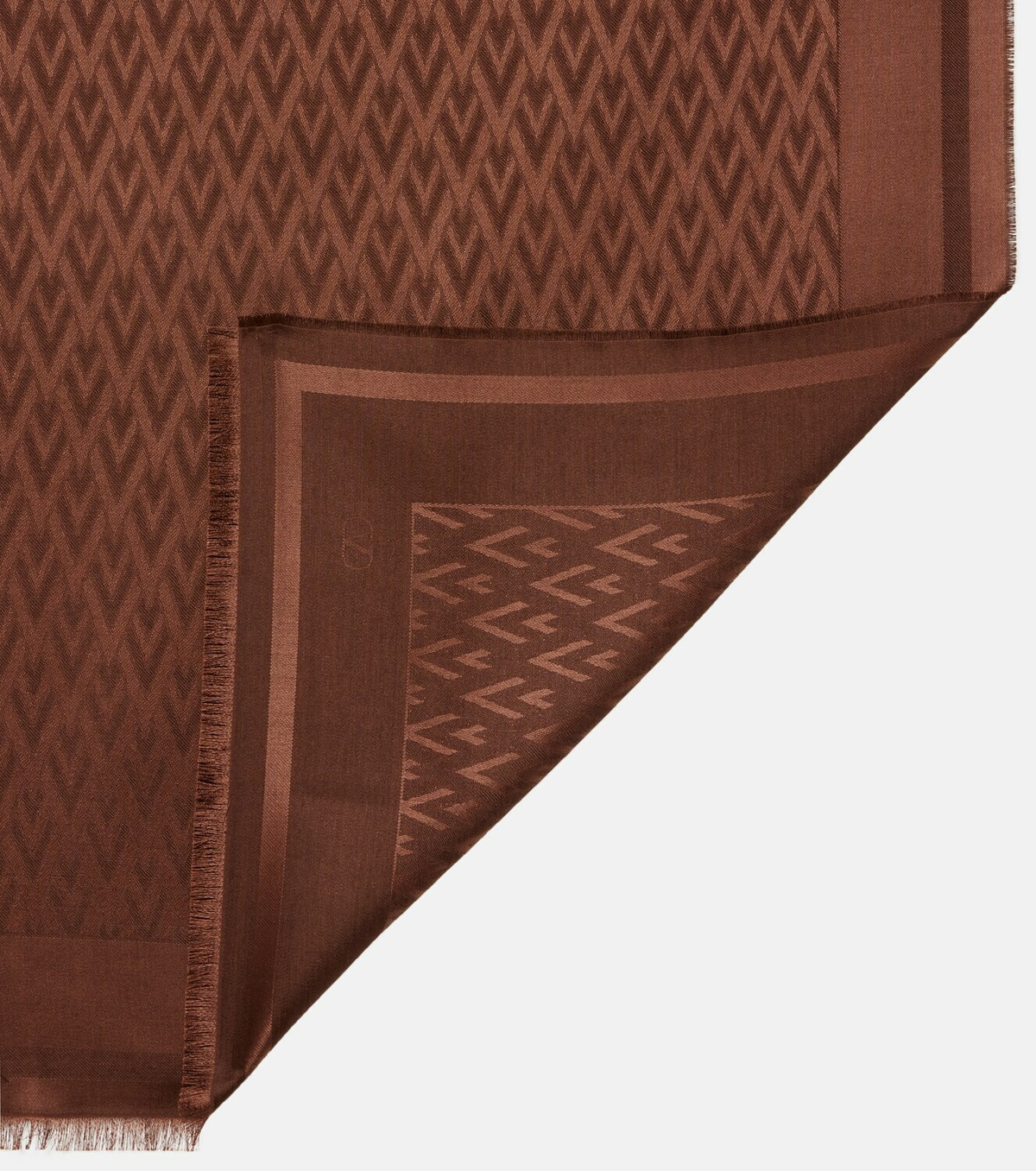 Valentino Toute la V silk and wool scarf