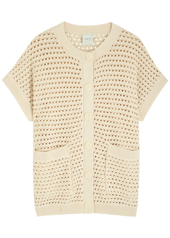 Photo: Varley Sidra Open-knit Cardigan Cream