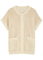 Varley Sidra Open-knit Cardigan Cream