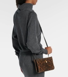 Tom Ford Padlock leopard-print suede crossbody bag